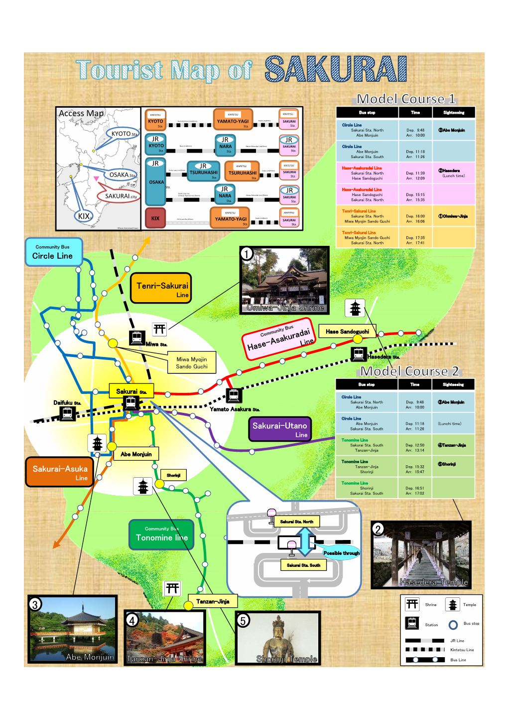 Access Map KINTETSU KINTETSU KINTETSU KYOTO Kyoto Kashihara Line(50Min) YAMATO‐YAGI Osaka Line(6Min) SAKURAI Sta