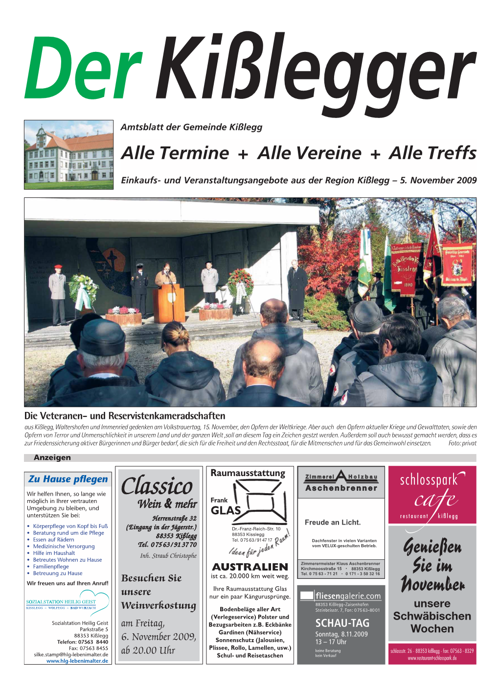 Kißlegger Amtsblatt Der Gemeinde Kißlegg Alle Termine + Alle Vereine + Alle Treffs