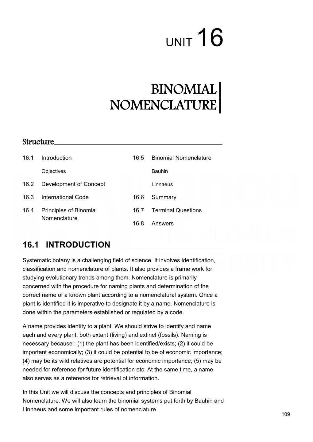 Binomial Nomenclature