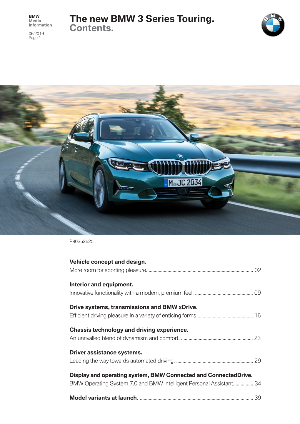 The New BMW 3 Series Touring. Contents