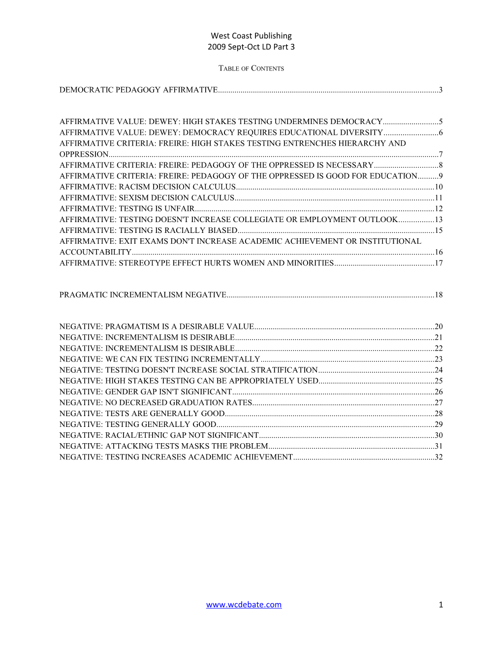 Table of Contents s265