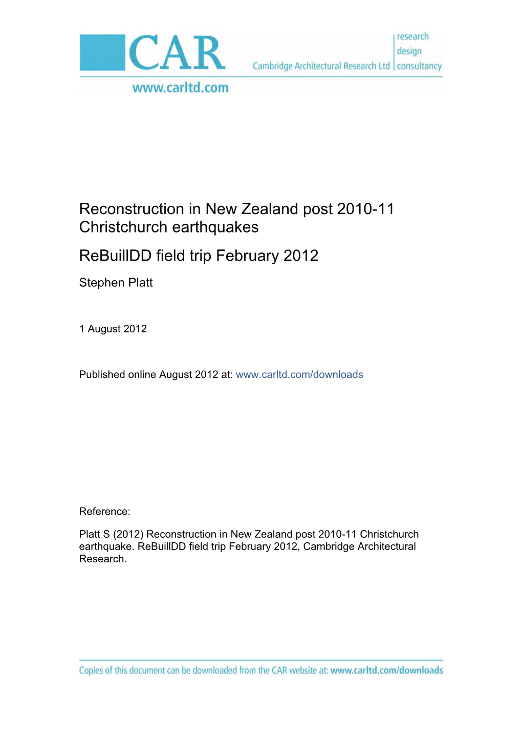 CAR Platt Reconstruction New Zealand.Pdf