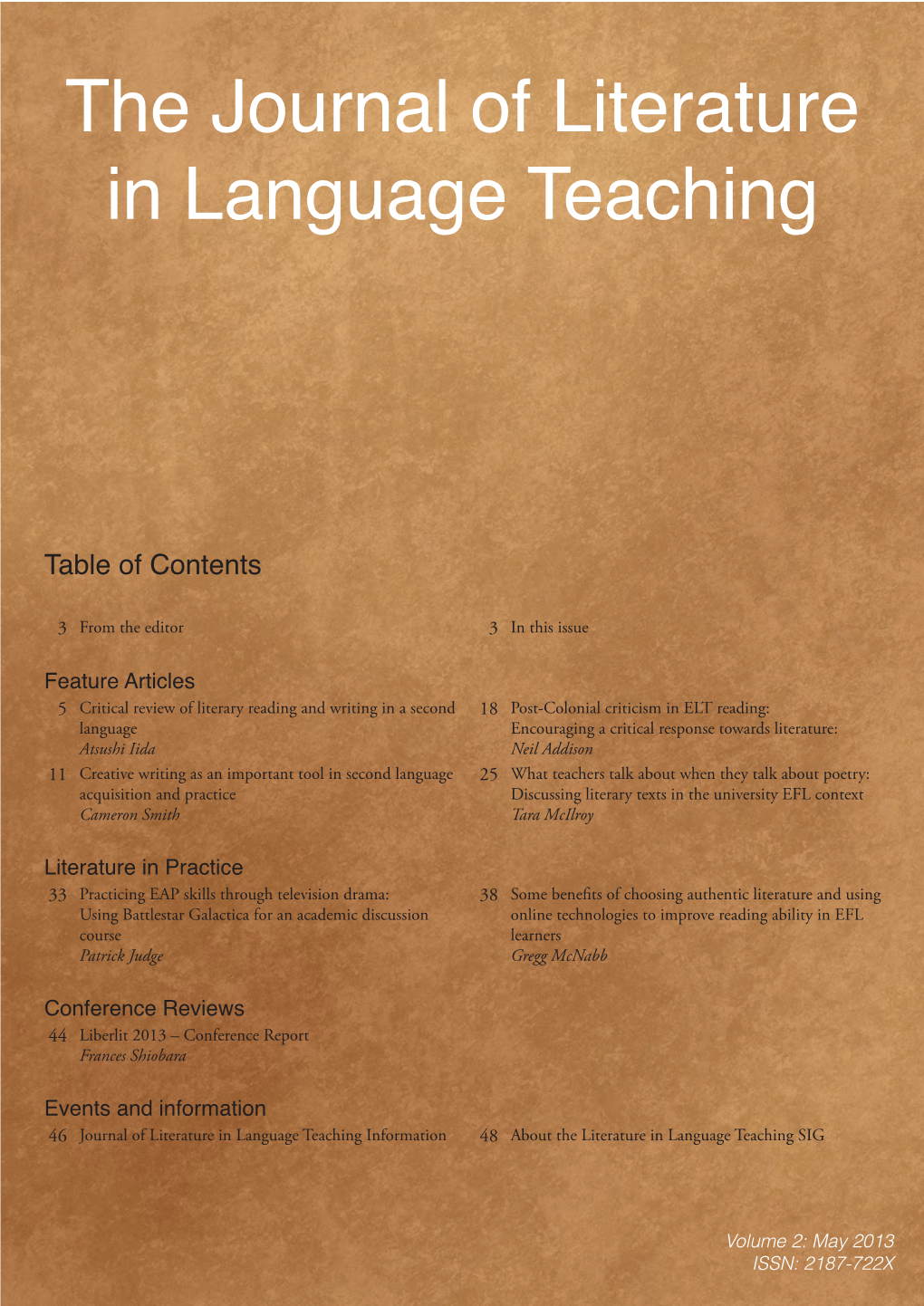 The Journal of Literature in Language Teaching