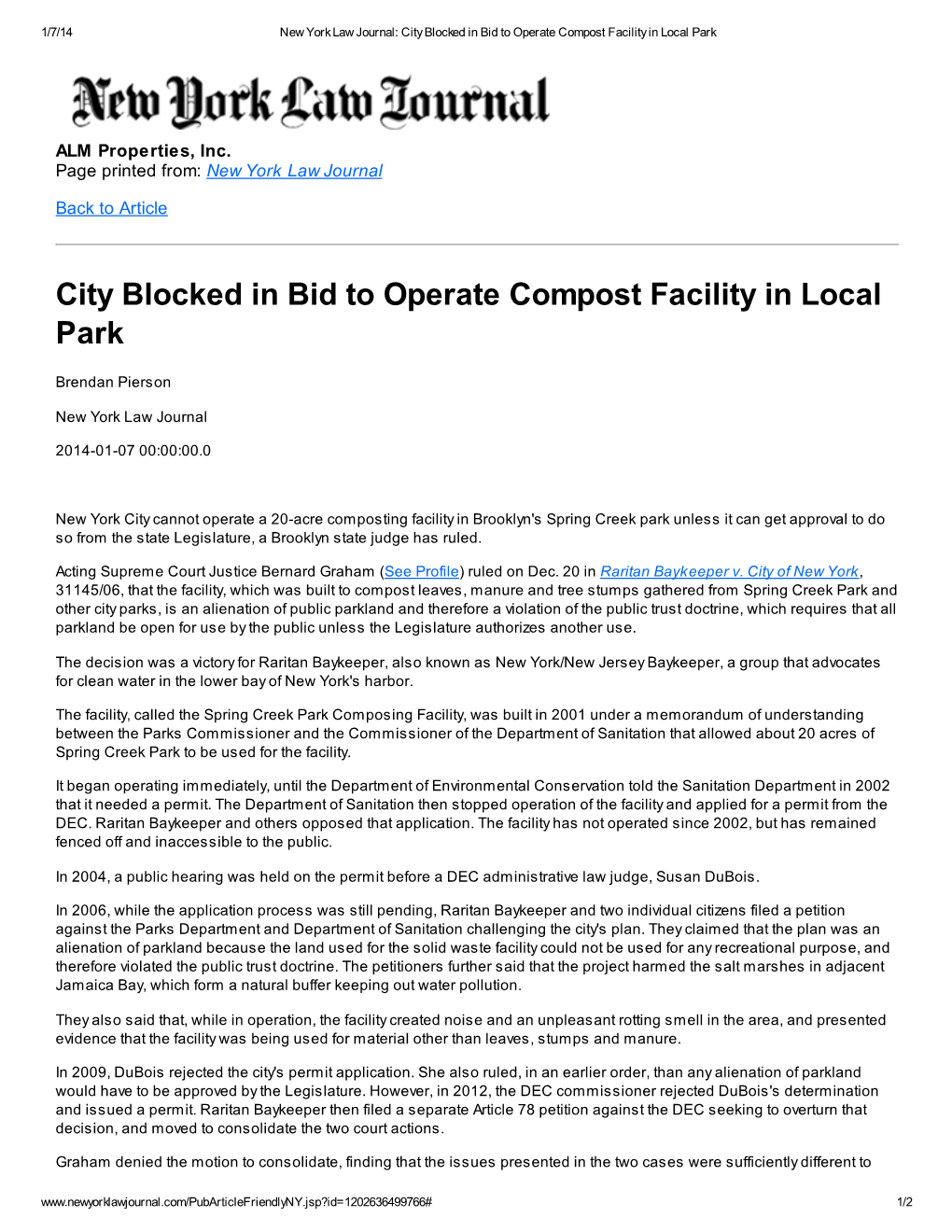 City Blocked in Bid to Operate Compost Facility in Local Park