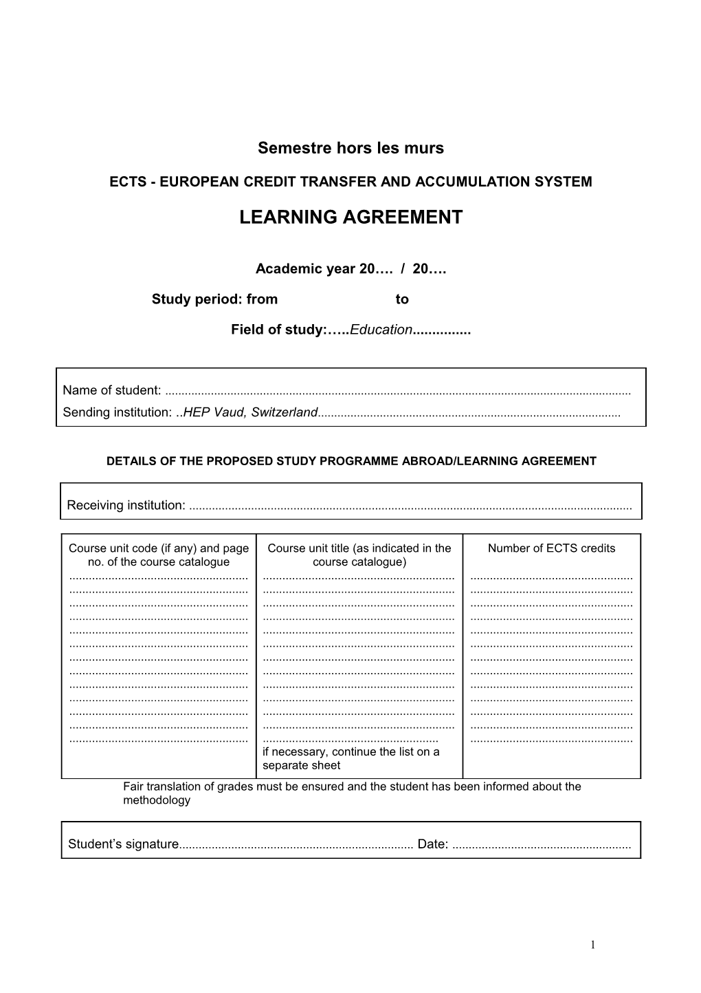 Ects - European Credit Transfer and Accumulation System