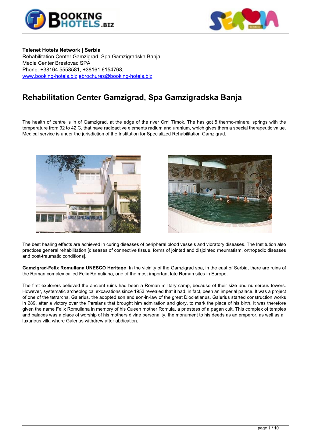 Cs Ebrochures 2315 | Health Centre Gamzigrad