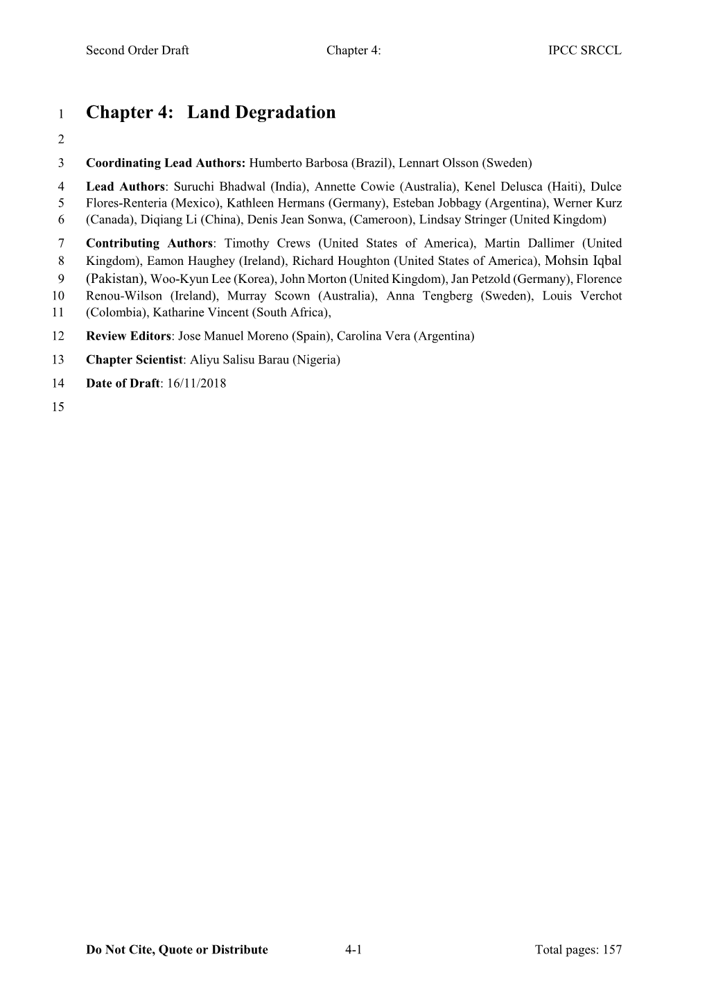 Chapter 4: Land Degradation