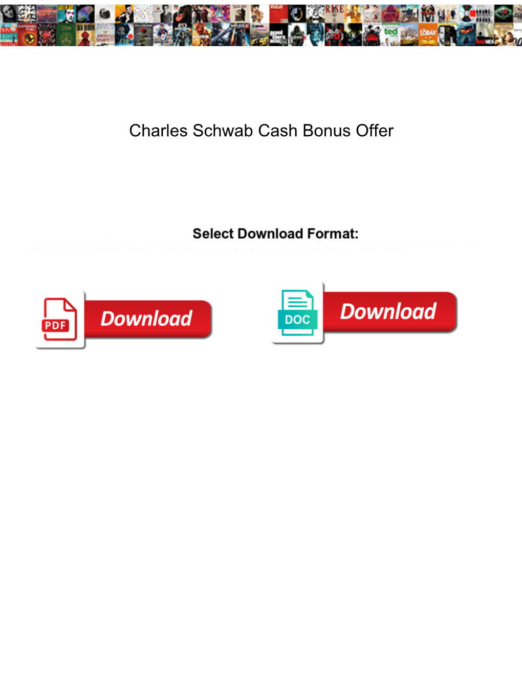 Charles Schwab Cash Bonus Offer