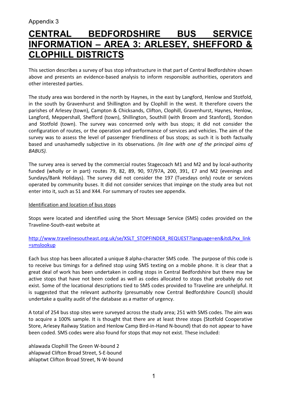 Area 3: Arlesey, Shefford & Clophill Districts