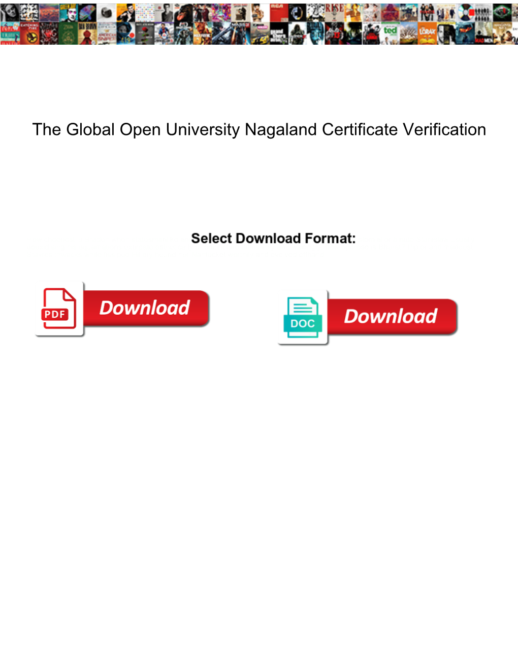 The Global Open University Nagaland Certificate Verification
