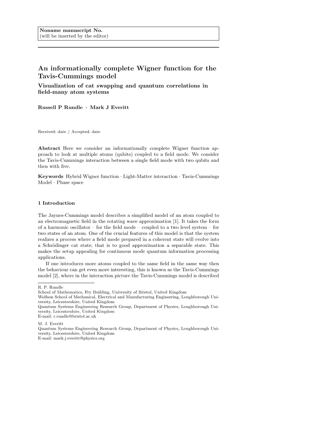 An Informationally Complete Wigner Function for the Tavis-Cummings Model Visualization of Cat Swapping and Quantum Correlations in ﬁeld-Many Atom Systems