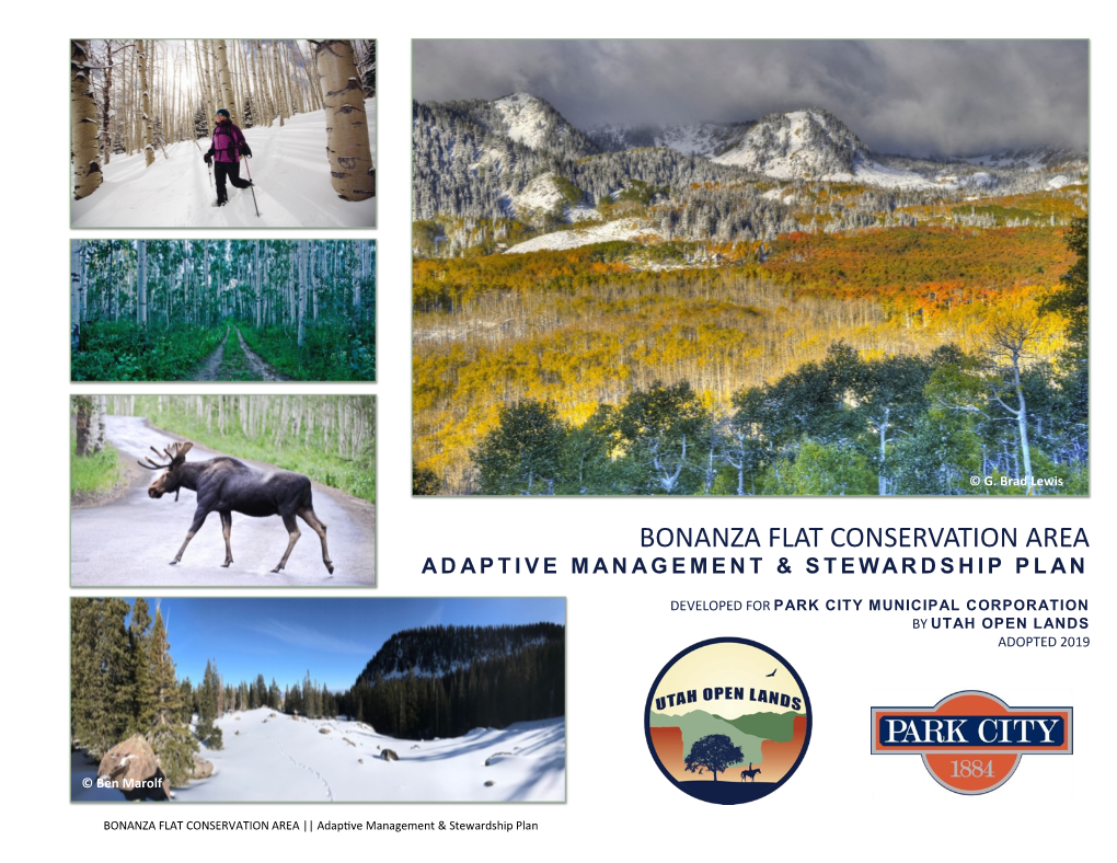 Bonanza Flat Conservation Area Adaptive Management & Stewardship Plan