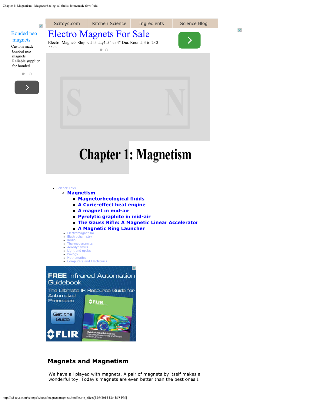 Chapter 1: Magnetism - Magnetorheological Fluids, Homemade Ferrofluid