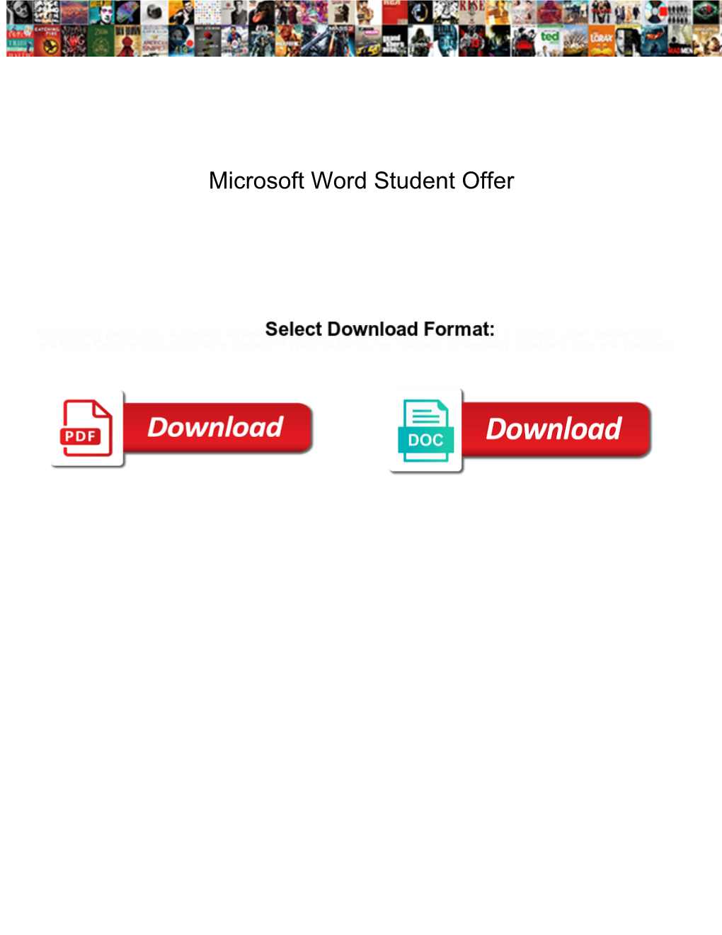 Microsoft Word Student Offer