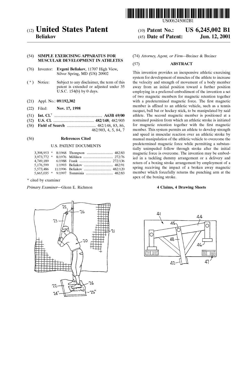 United States Patent (10) Patent N0.: US 6,245,002 B1 Beliakov (45) Date of Patent: Jun