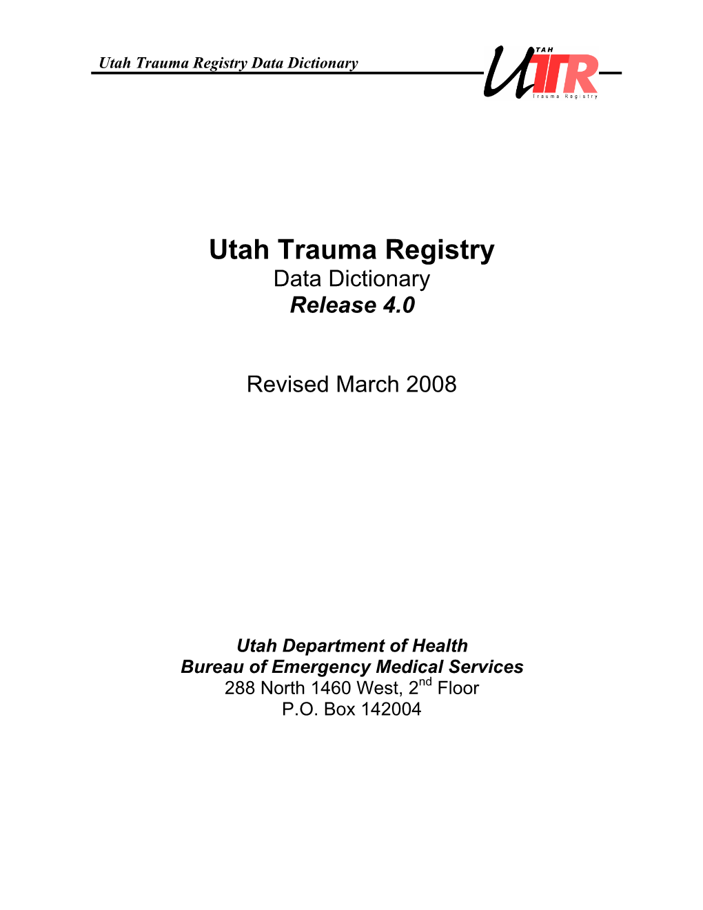 Utah Trauma Registry Logo