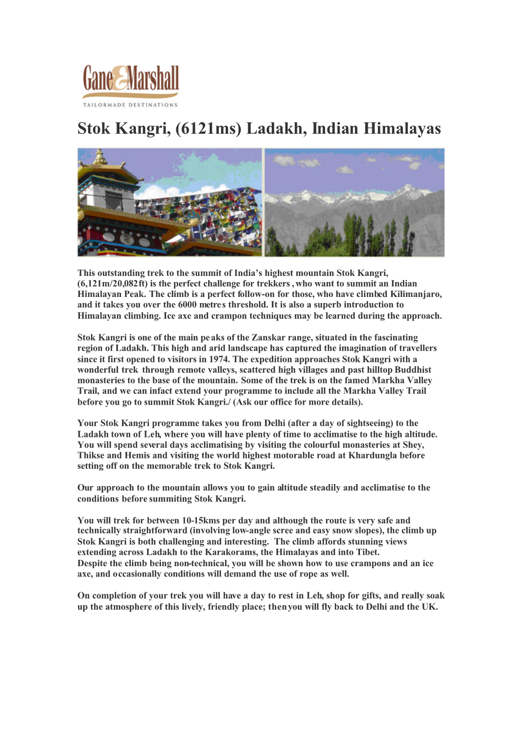 Stok Kangri, (6121Ms) Ladakh, Indian Himalayas