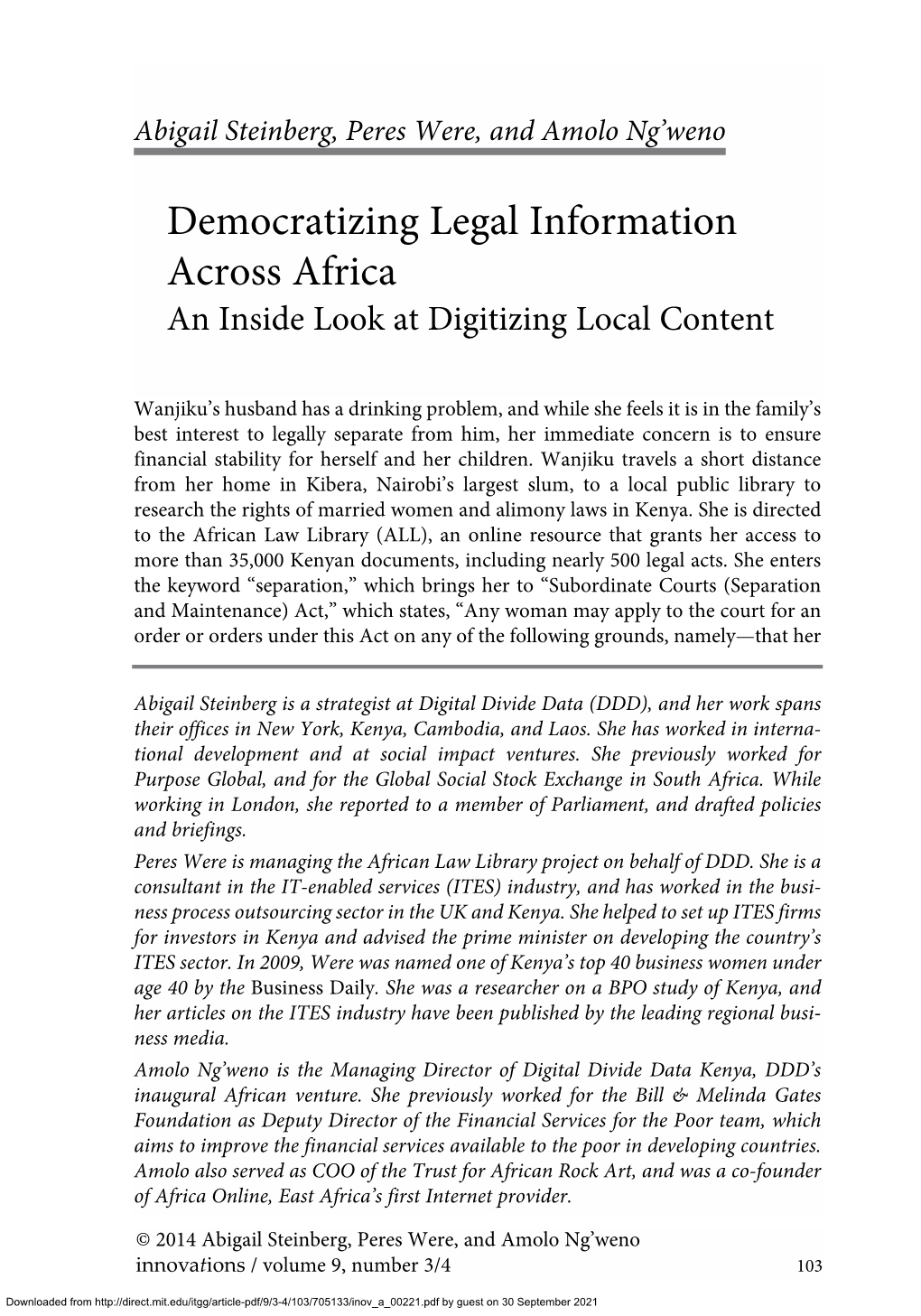 Democratizing Legal Information Across Africa an Inside Look at Digitizing Local Content