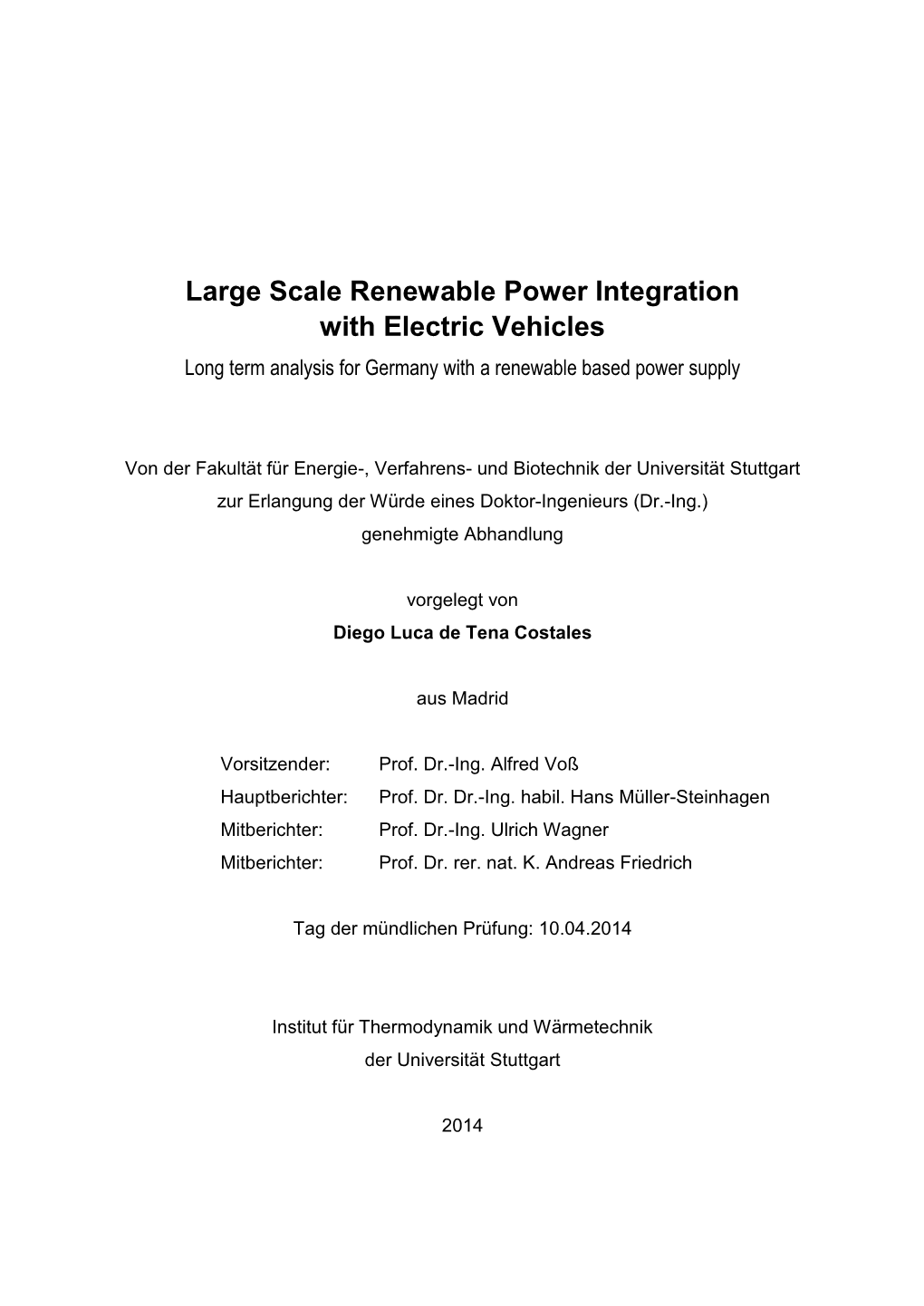 Electric Vehicles in a Supply System