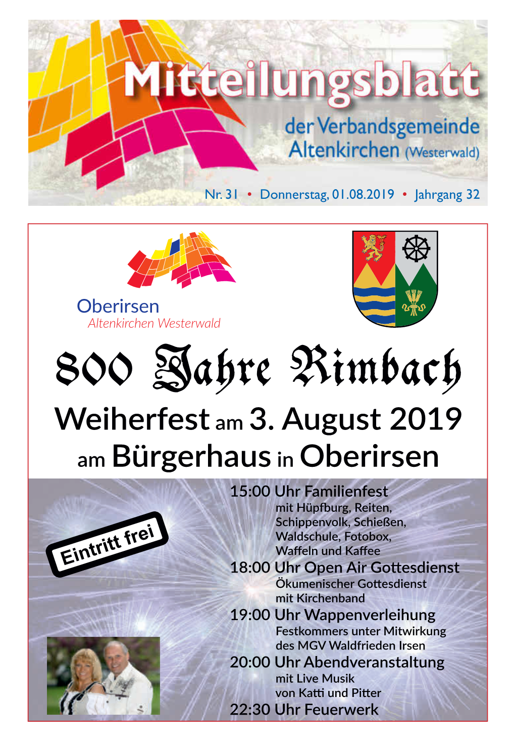 800 Jahre Rimbach Weiherfest Am 3