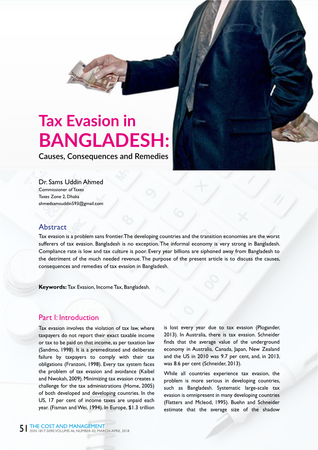 Tax Evasion in BANGLADESH: Causes, Consequences and Remedies