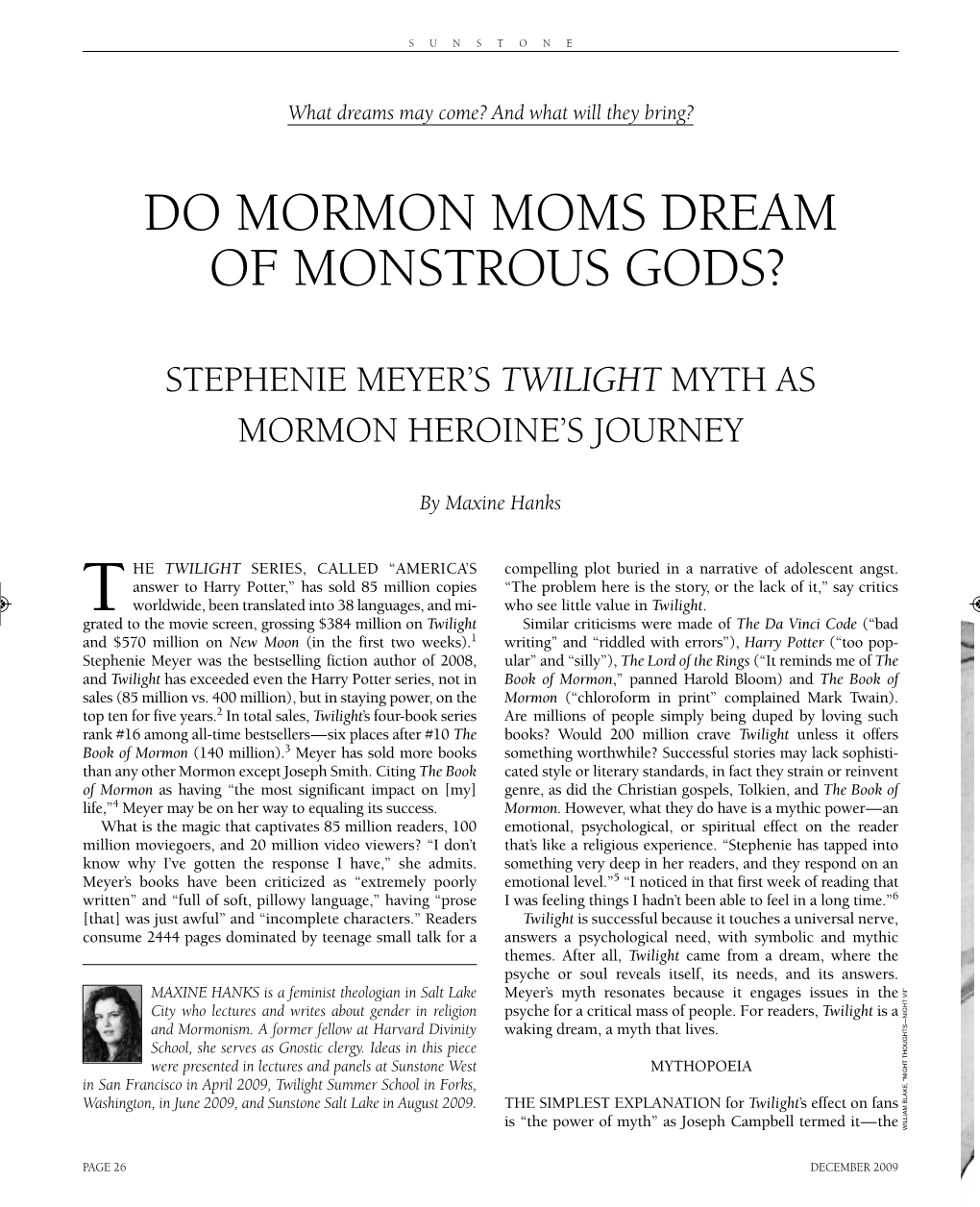 Do Mormon Moms Dream of Monstrous Gods?