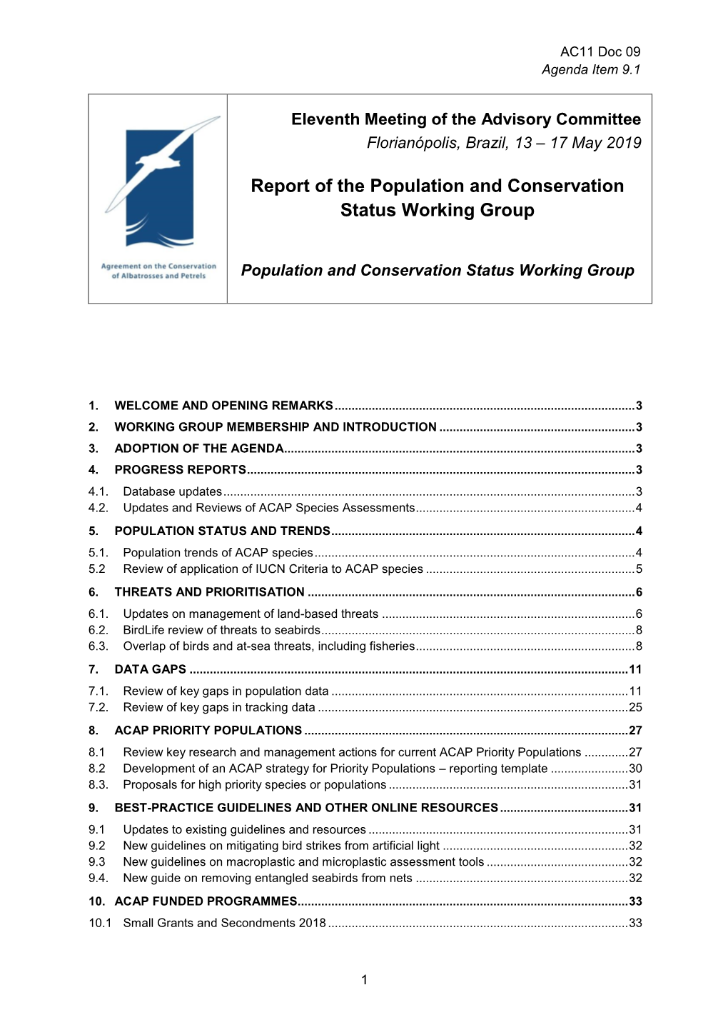 AC11 Doc 09 Agenda Item 9.1