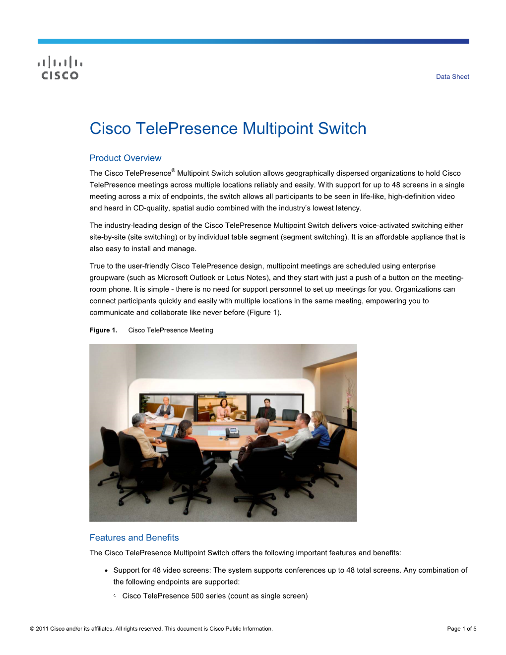 Cisco Telepresence Multipoint Switch