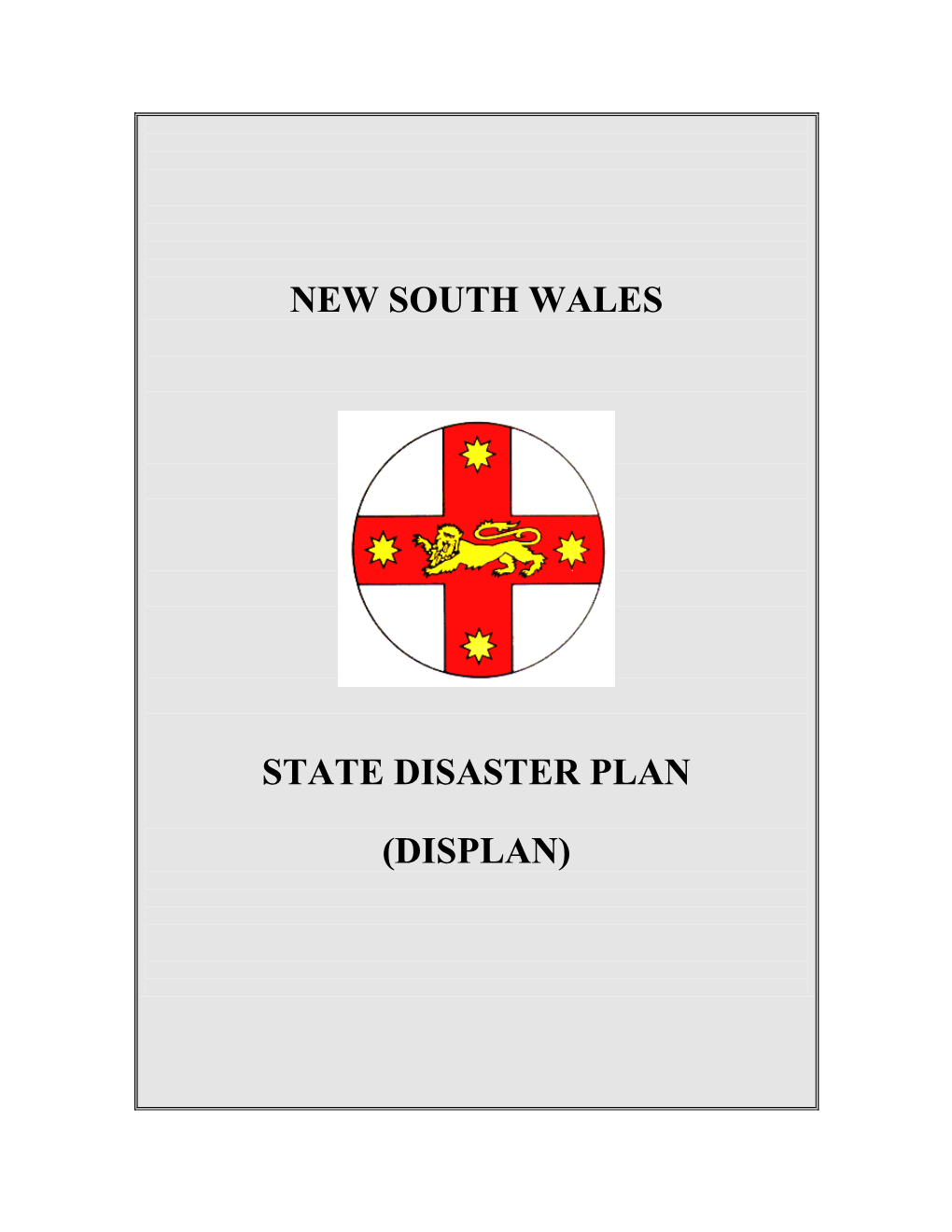 New South Wales State Disaster Plan (Displan)