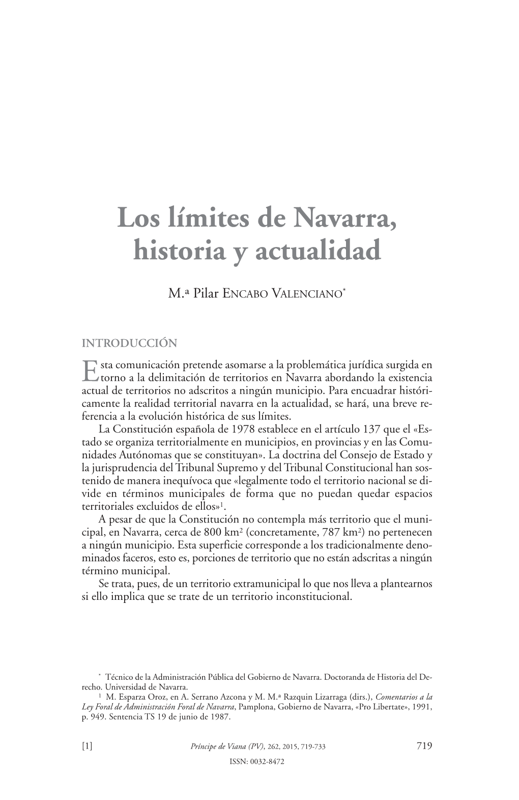 Los Límites De Navarra, Historia Y Actualidad