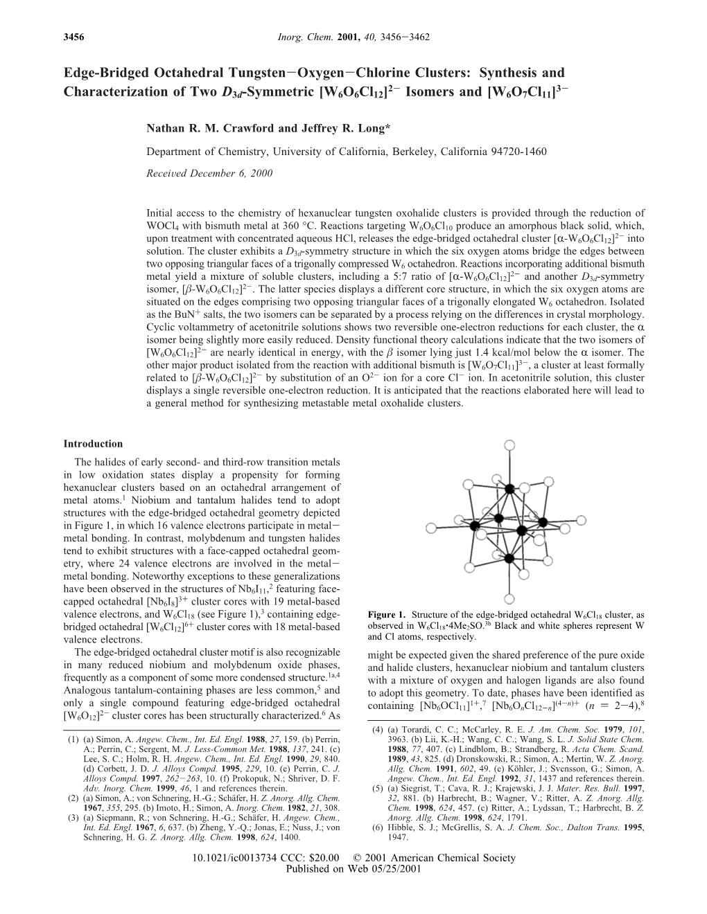 2- Isomer, [Â-W6o6cl12]