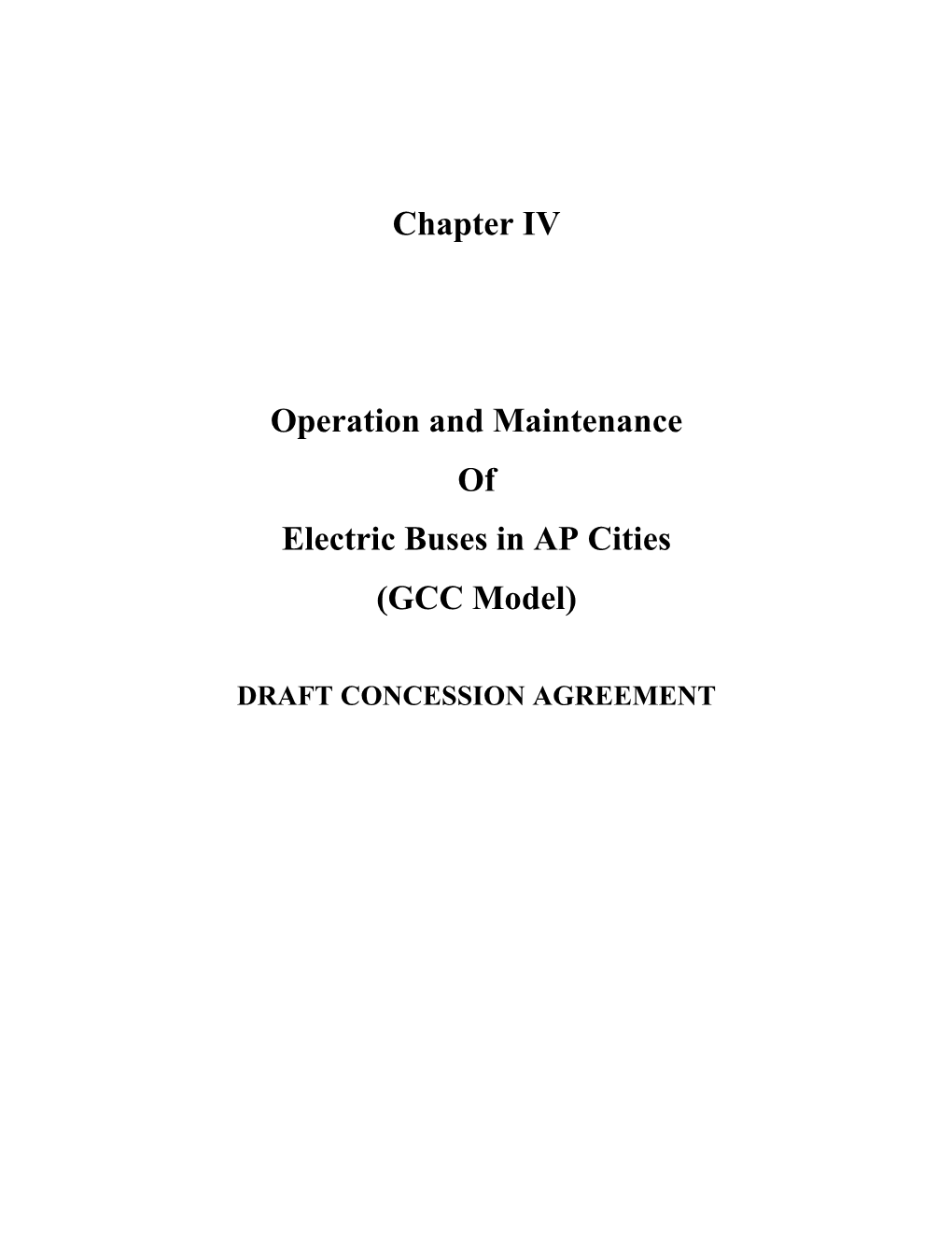 Chapter IV Operation and Maintenance of Electric