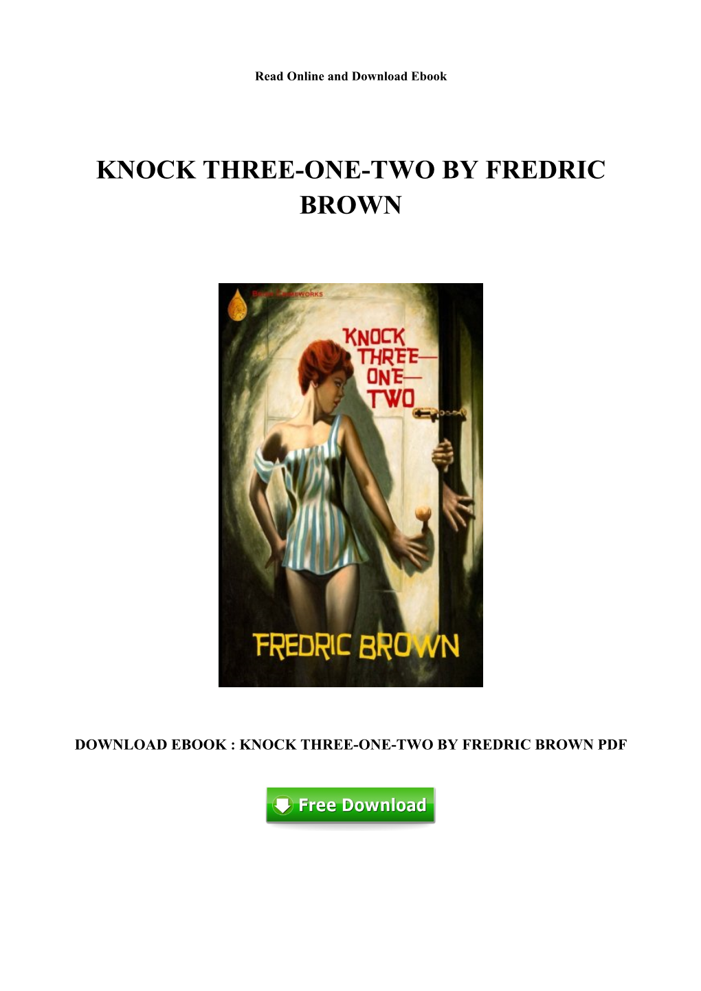 Download Knock Three-One-Two by Fredric Brown