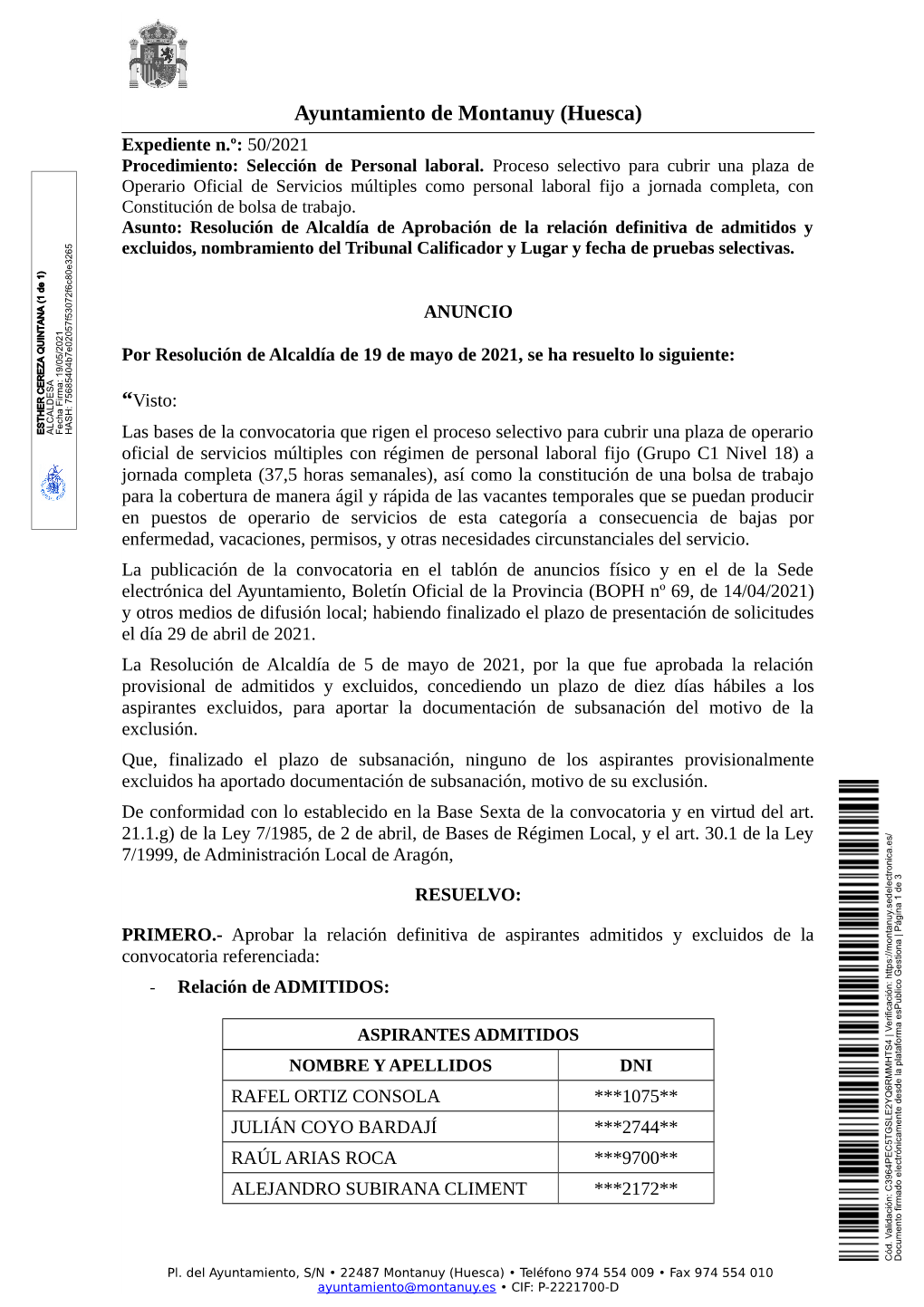 CERTIFICADO De Resolución De La