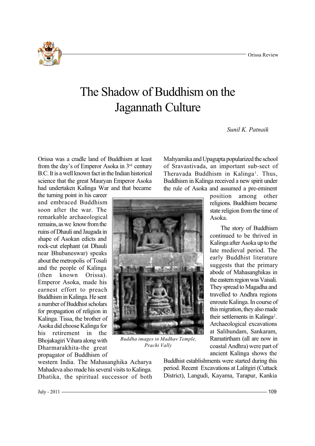 The Shadow of Buddhism on the Jagannath Culture