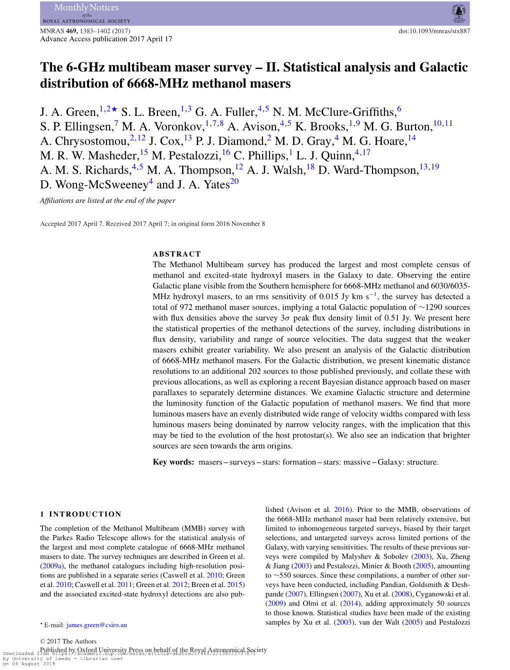 II. Statistical Analysis and Galactic Distribution of 6668-Mhz Methanol Masers
