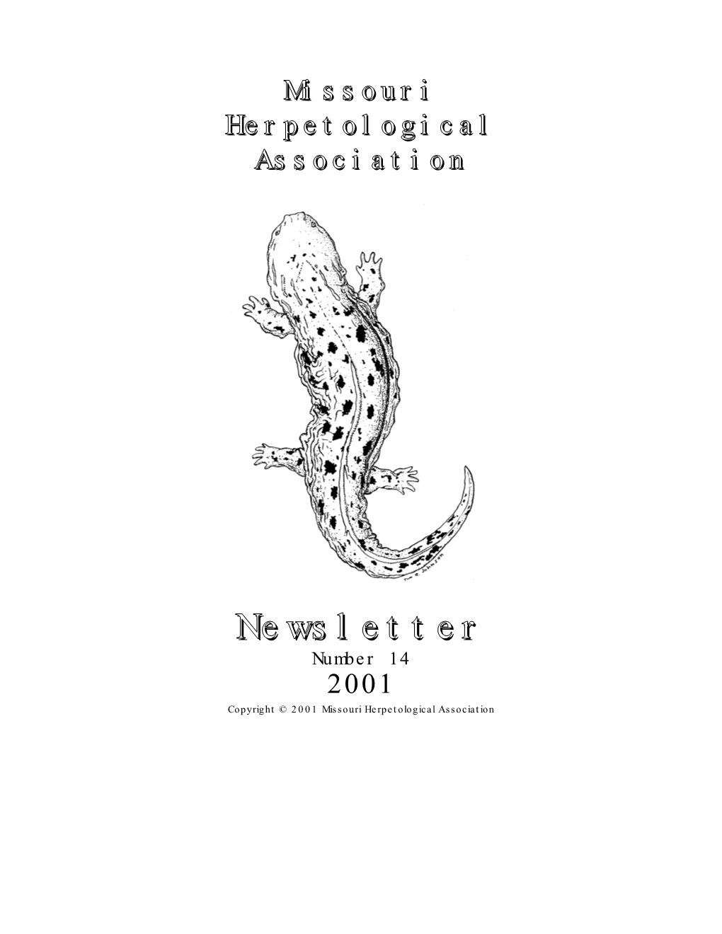 Missouri Herpetological Association Newsletter #14 (2001)