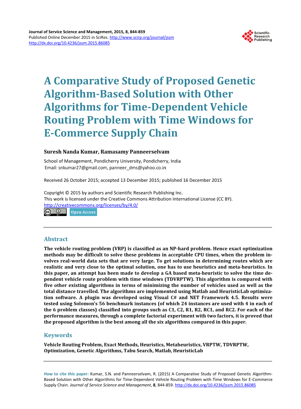 A Comparative Study of Proposed Genetic Algorithm-Based Solution