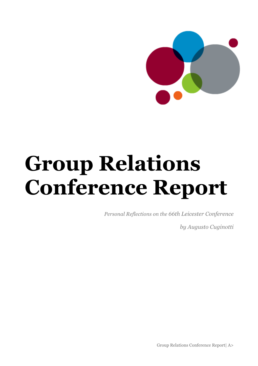 Group Relations Conference Report