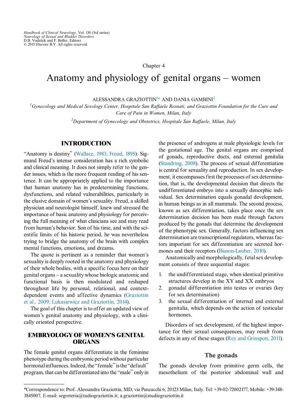 Anatomy and Physiology of Genital Organs – Women