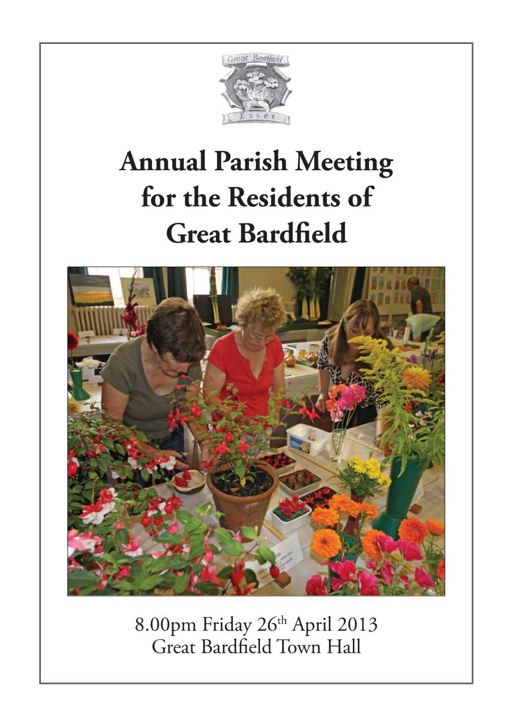 Annual Parish Meeting for the Residents of Great Bardfield