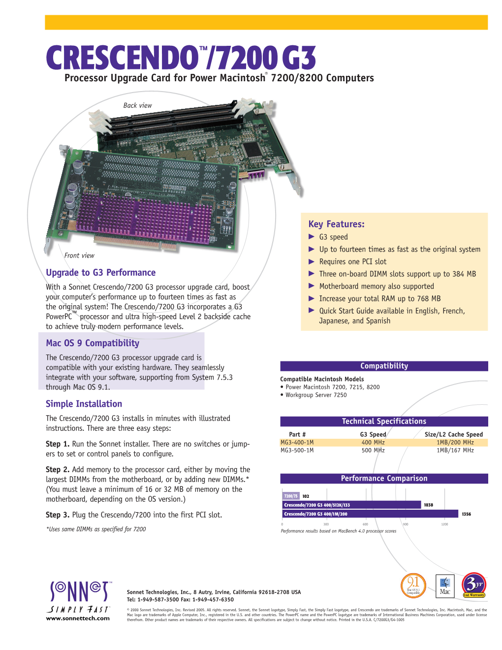 Upgrade to G3 Performance Mac OS 9