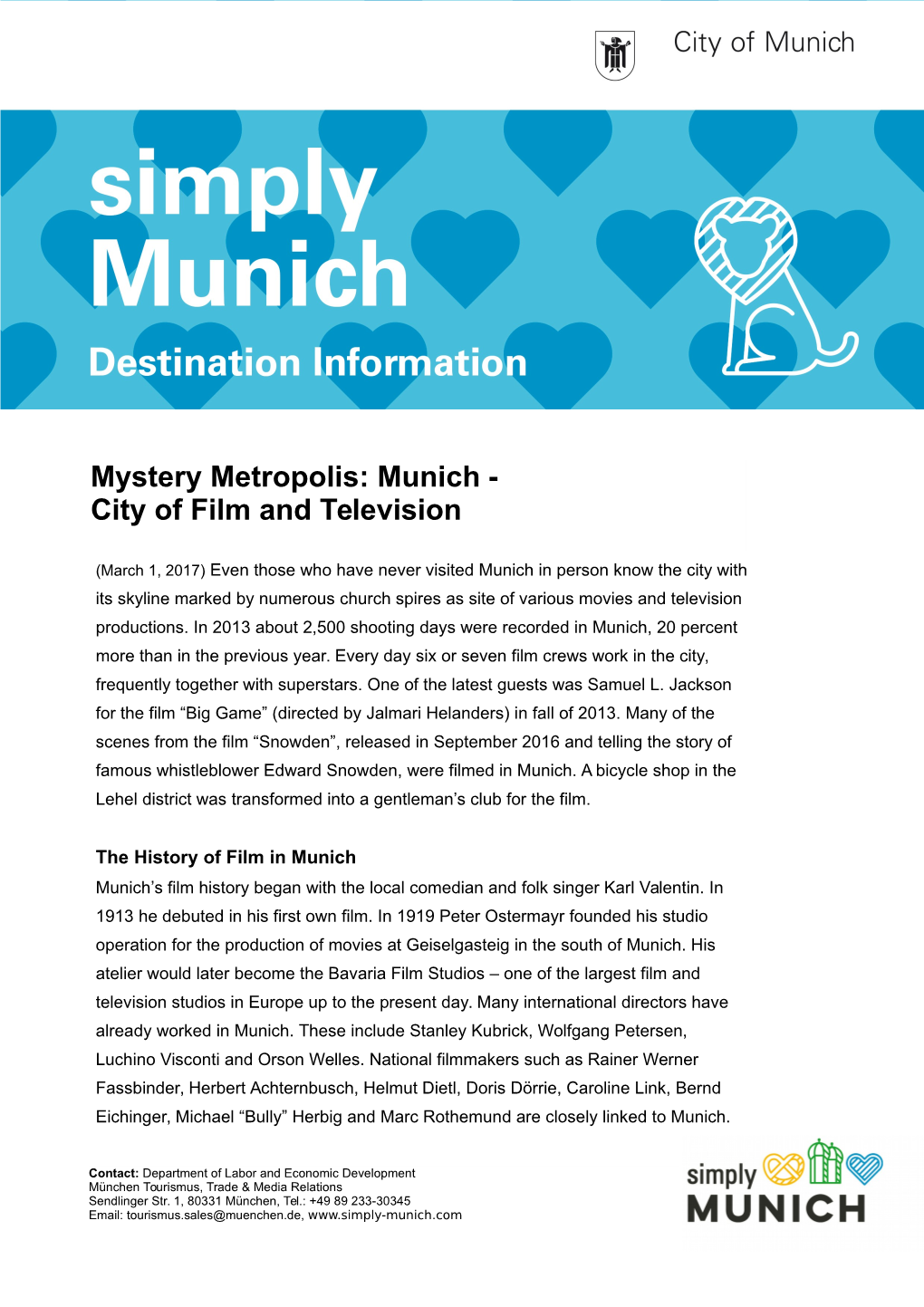 Munich - City of Film and Television