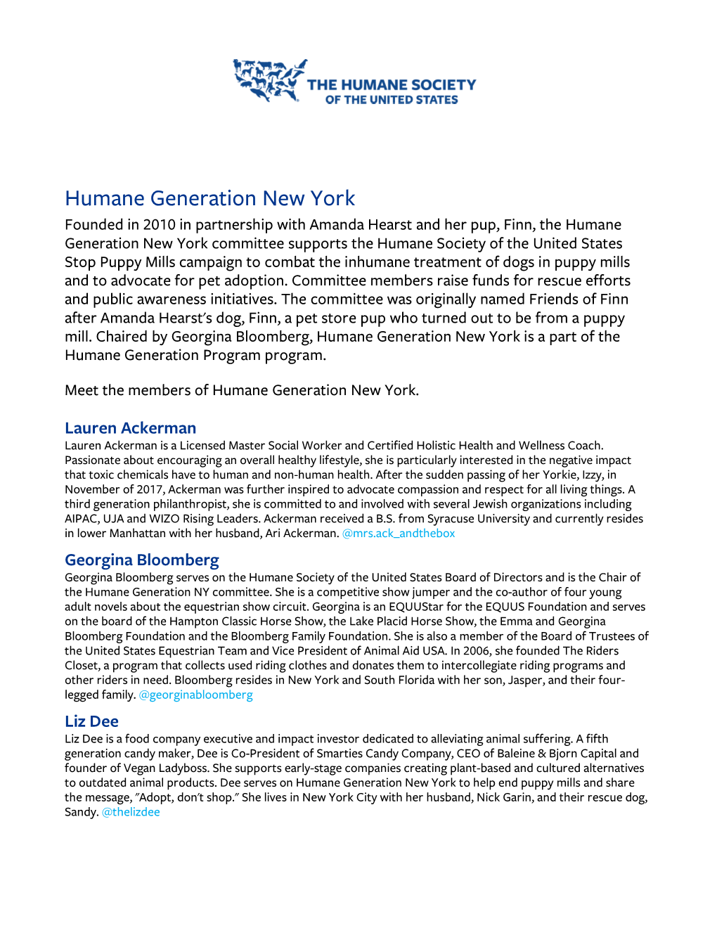 Humane Generation New York