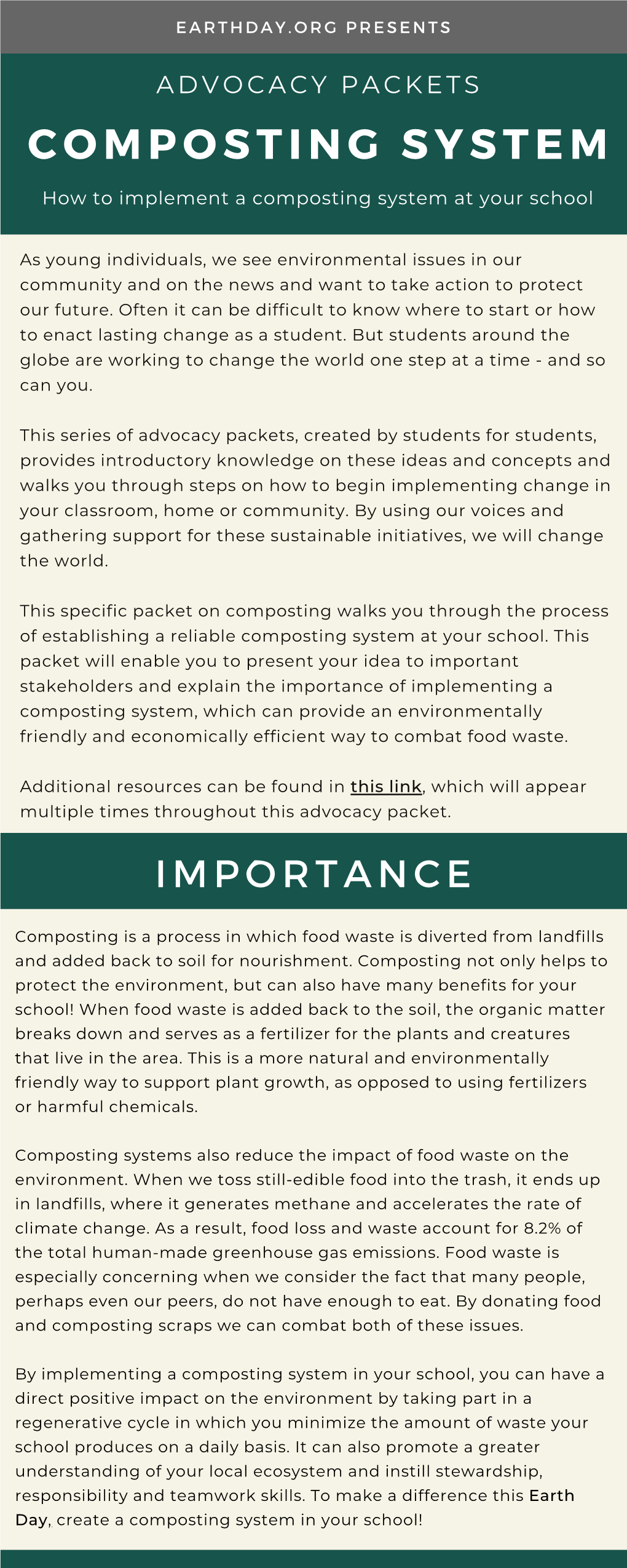 COMPOSTING ADVOCACY PACKET: Further Information