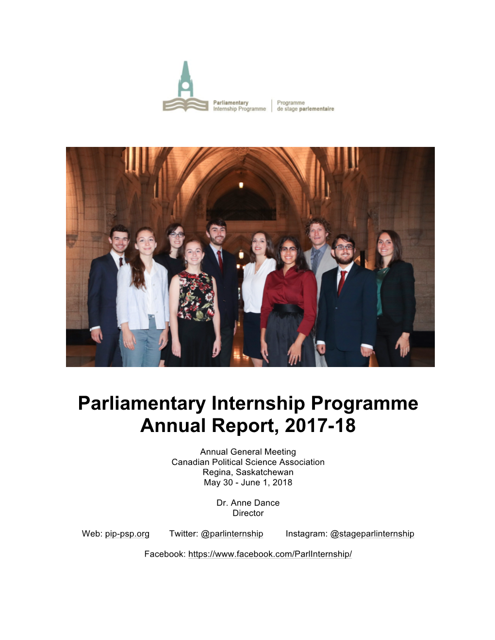 Parliamentary Internship Programme Annual Report, 2017-18
