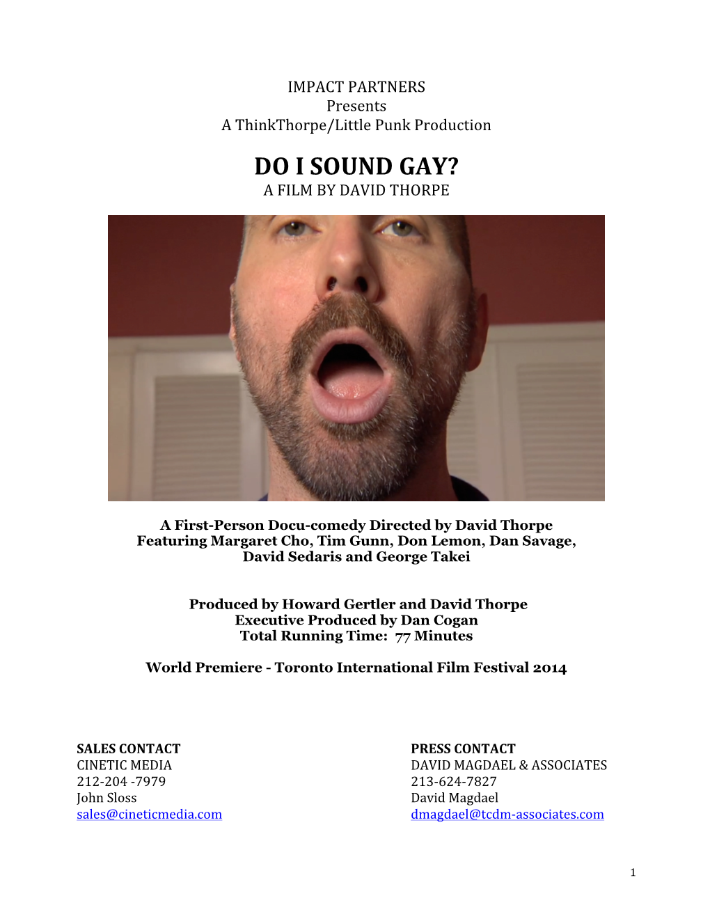 Do I Sound Gay? a Film by David Thorpe