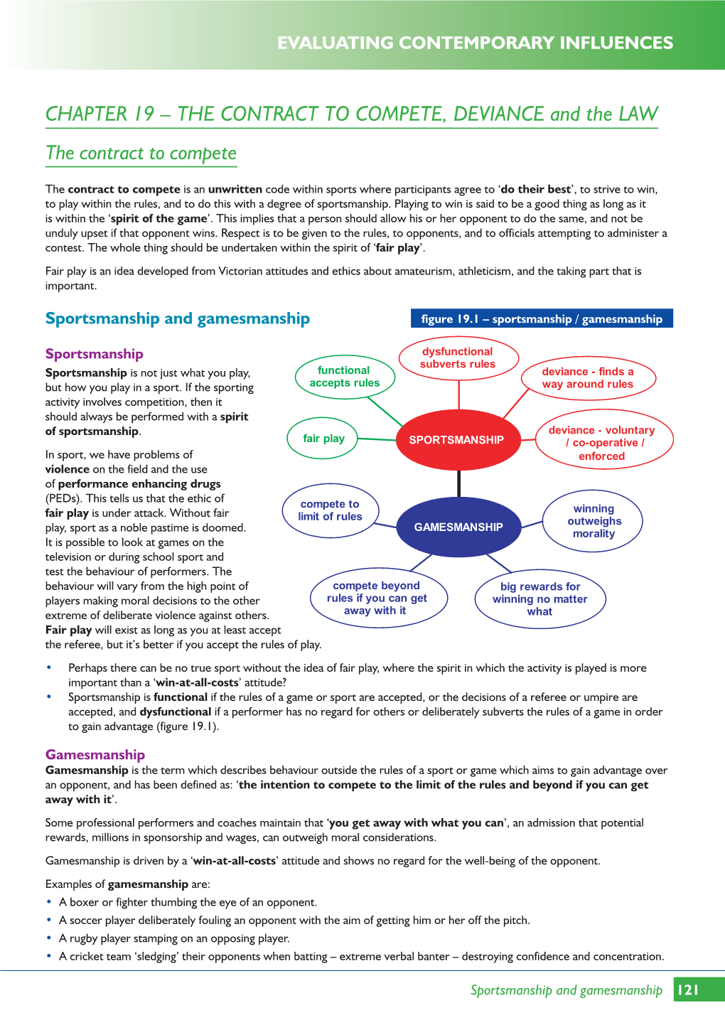 CHAPTER 19 – the CONTRACT to COMPETE, DEVIANCE and the LAW the Contract to Compete