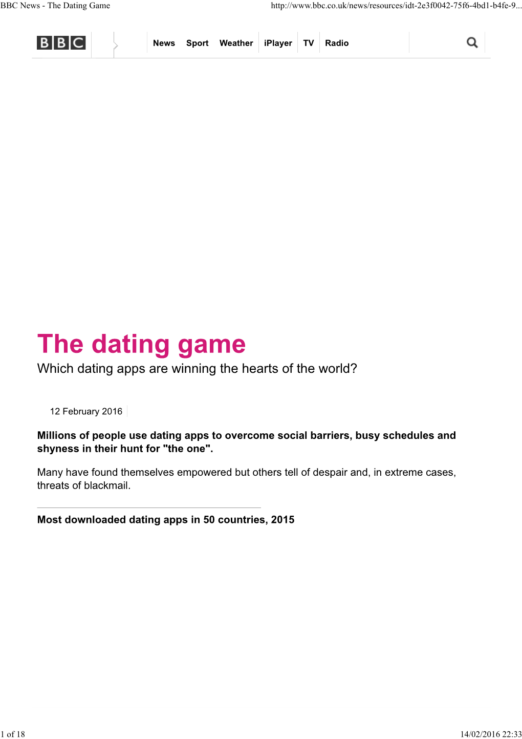 BBC News - the Dating Game