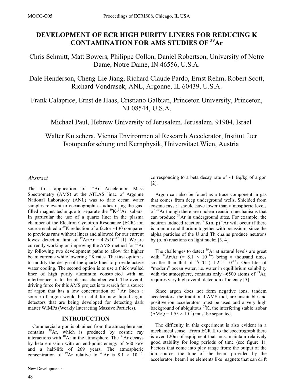 MOCO-C05 Proceedings of ECRIS08, Chicago, IL USA